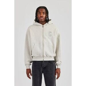 Cernucci Boxy Zip Through Hoodie Grey Small New With Tags